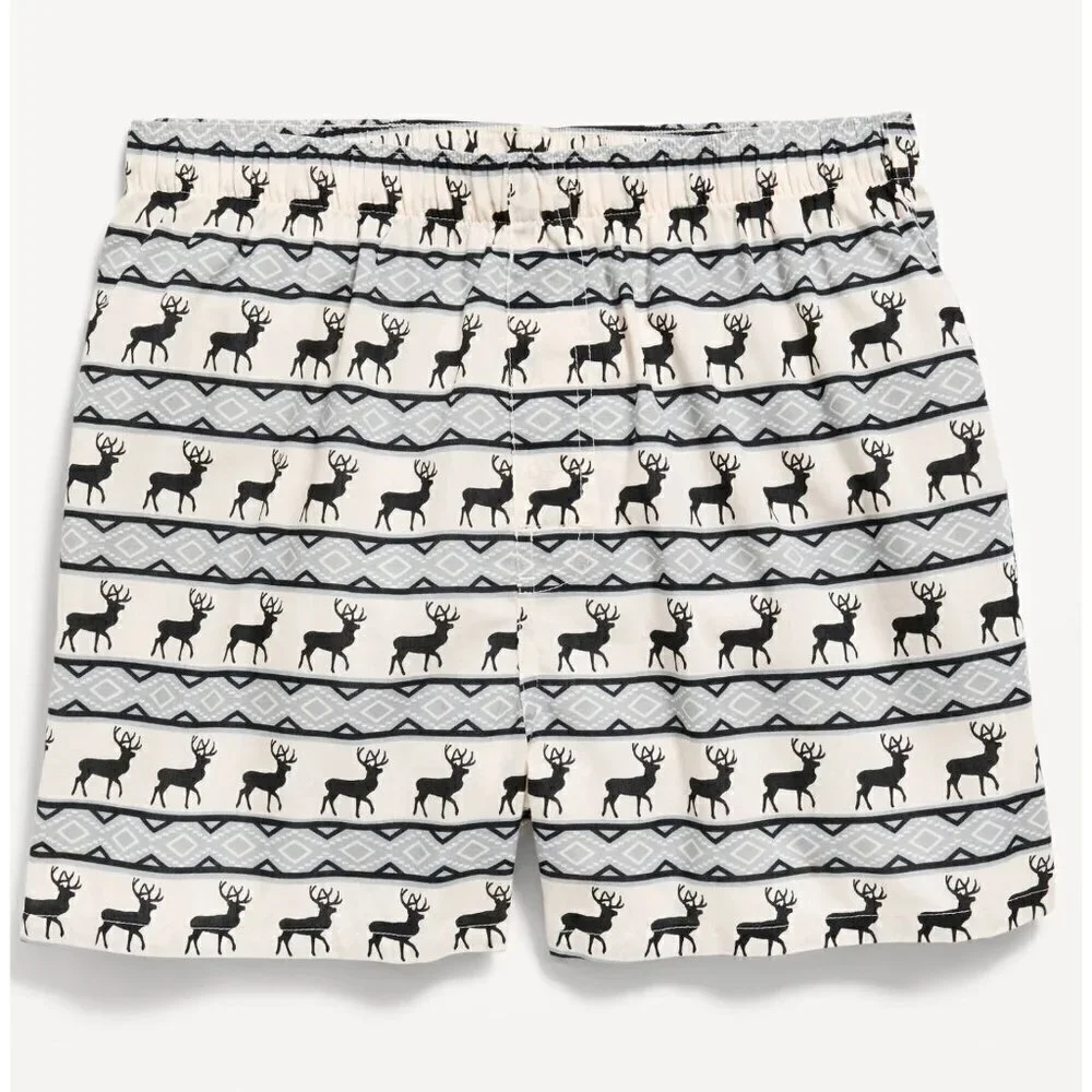 Old Navy Deer Isle Khaki Soft-Washed Boxer Shorts Men 3.75